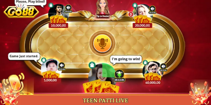 Teen Patti Live Tại Go88 Game Bài 3 Lá Đấu Trí Cực Đã.